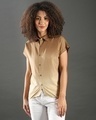 Shop Women's Brown Regular Fit Shirt-Front