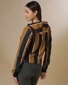 Shop Women's Brown Stripe Regular Fit Sweatshirt-Design