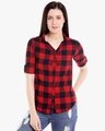 Shop Women's Checkered Casual Shirt-Front