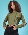 Shop Women's Green Printed Regular Fit Top-Front