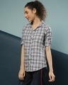 Shop Women's Grey Checkered Regular Fit Shirt-Full