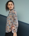 Shop Women's Grey Floral Print Regular Fit Shirt-Full