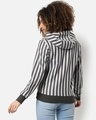 Shop Women's Grey Striped Hoodie-Design