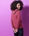 Shop Women's Maroon Embroidered Regular Fit Sweatshirt-Design