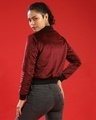 Shop Women's Maroon Regular Fit Jackets-Design