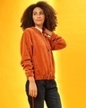 Shop Women's Maroon Regular Fit Sweatshirt-Full