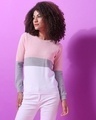 Shop Women's Multicolor Colorblock Regular Fit Sweater-Front
