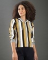Shop Women's Multicolor Stripe Regular Fit Sweatshirt-Front