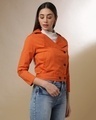 Shop Women's Orange Regular Fit Jackets-Full