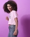 Shop Women's Pink Printed Regular Fit Top-Full