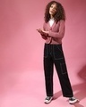 Shop Women's Pink Regular Fit Sweater