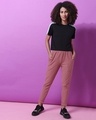 Shop Women's Pink Striped Relaxed Fit Track Pants