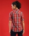 Shop Women's Red Checkered Regular Fit Shirt-Design