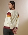 Shop Women's White Colorblock Regular Fit Sweater-Design