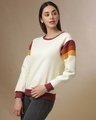 Shop Women's White Colorblock Regular Fit Sweater-Full