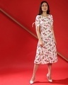 Shop Women's White Floral Print Regular Fit Dress-Full
