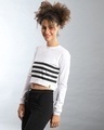 Shop Women's White Striped Regular Fit Top-Full