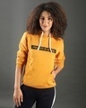 Shop Women's Yellow Printed Regular Fit Sweatshirt-Front