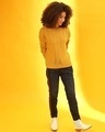 Shop Women's Yellow Regular Fit Sweater-Design