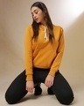 Shop Women's Yellow Regular Fit Sweatshirt