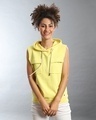 Shop Women's Yellow Regular Fit Sweatshirt-Front
