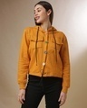 Shop Women's Yellow Regular Fit Sweatshirt-Front