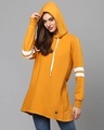 Shop Women's Yellow Solid Stylish A Line Casual Winter Sweatshirt-Design