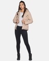 Shop Women's Solid Stylish Casual Bomber Jacket-Full