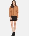 Shop Women's Brown Stylish Casual Bomber Jacket