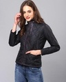 Shop Women's Black Stylish Casual Bomber Jacket-Design