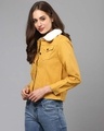 Shop Women's Yellow Stylish Casual Denim Jacket-Design