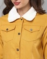 Shop Women's Yellow Stylish Casual Denim Jacket-Full