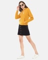 Shop Women's Yellow Solid Stylish Casual Hooded Sweatshirt
