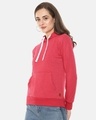 Shop Women's Maroon Solid Stylish Casual Hooded Sweatshirt-Design