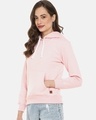 Shop Women's Pink Solid Stylish Casual Hooded Sweatshirt-Design