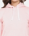 Shop Women's Pink Solid Stylish Casual Hooded Sweatshirt