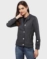 Shop Women's Grey Stylish Casual Jacket-Design