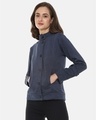 Shop Women's Blue Stylish Casual Jacket-Front