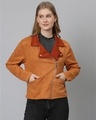 Shop Women's Brown Solid Stylish Casual Jacket-Front