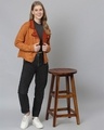 Shop Women's Brown Solid Stylish Casual Jacket