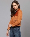 Shop Women's Brown Solid Stylish Casual Jacket-Design
