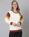 Shop Women's White Solid Stylish Casual Sweater-Front
