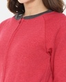 Shop Women's Maroon Solid Stylish Casual Sweatshirt
