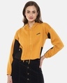 Shop Women's Yellow Solid Stylish Casual Sweatshirt-Front