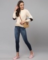 Shop Women's Beige Solid Stylish Casual Sweatshirt