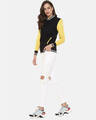 Shop Women's Yellow & Black Stylish Casual Varsity jacket