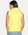 Shop Women's Solid Yellow Stylish Sleeveless Casual Sweatshirt-Design