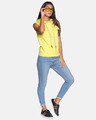 Shop Women's Solid Yellow Stylish Sleeveless Casual Sweatshirt-Full