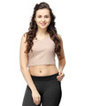 Shop Women's Solid Stylish Sleeveless Top-Front