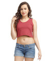 Shop Women Solid Stylish Sleeveless Top-Front